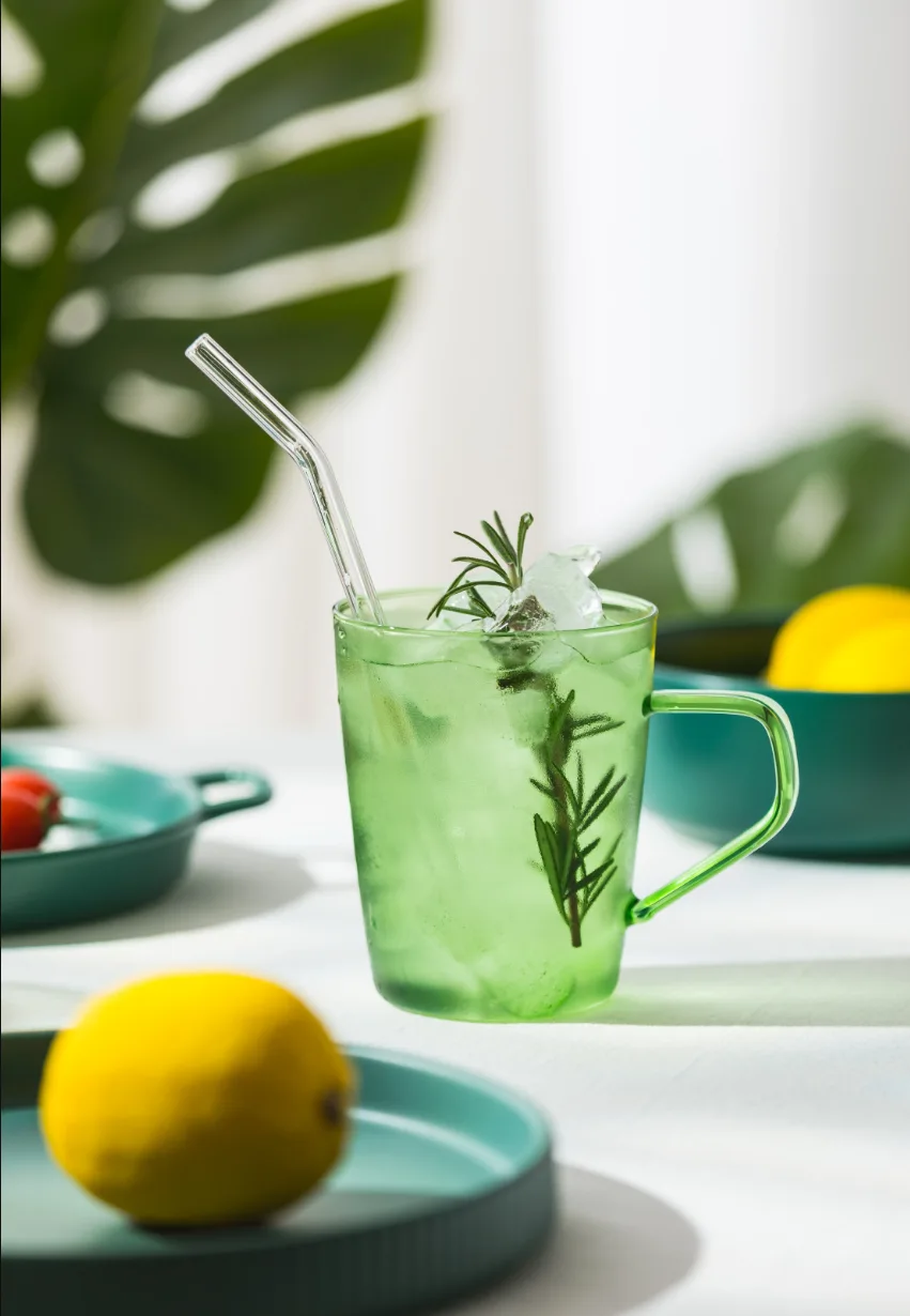 Green Glassware Photography