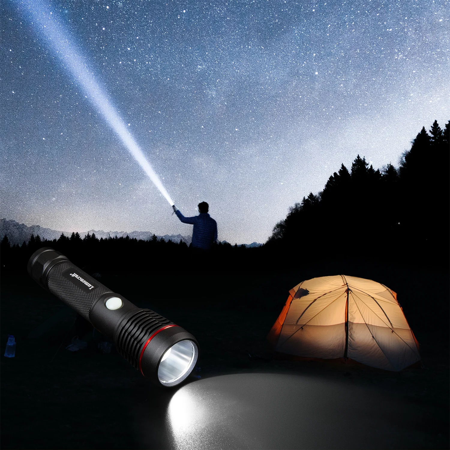 Flashlight outdoor lifestyle photography