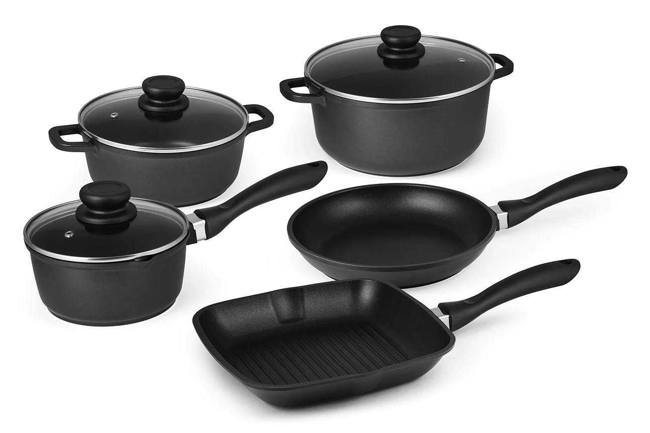 Black Pots and Pans 8pcs Photography