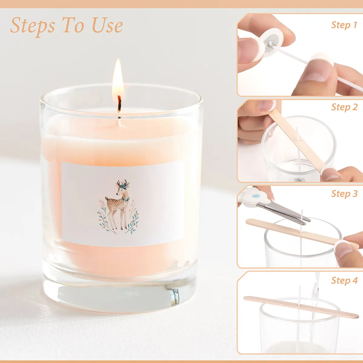 The shooting and design of information charts for Amazon DIY candles