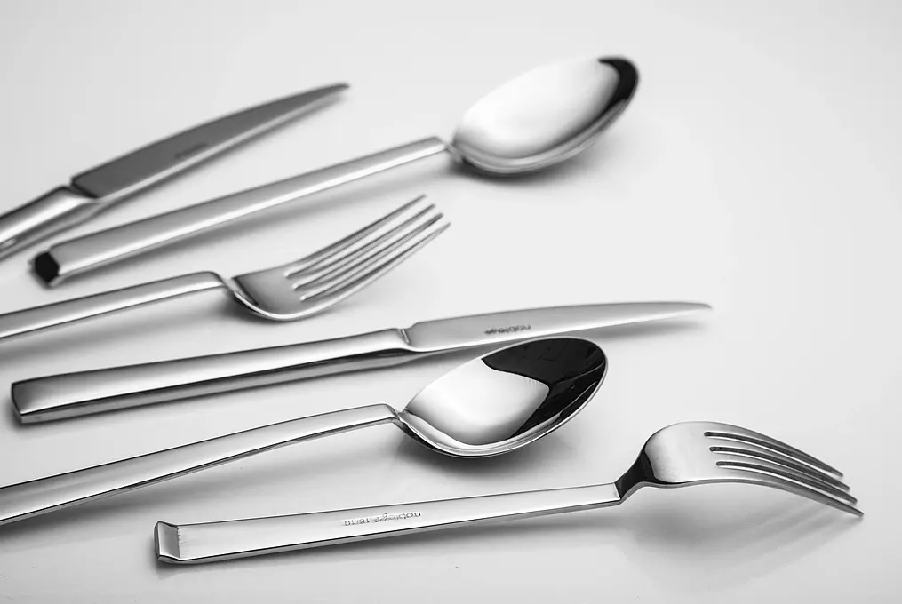 Photography of stainless steel cutlery